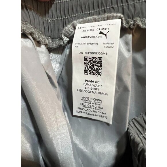 Puma x Bill Walsh King Shorts Mens Medium Gray Pocketed Reflective Running Men. - Picture 4 of 14